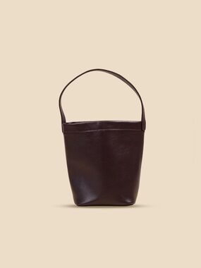 Classic Dark Brown Leather Tote Bag